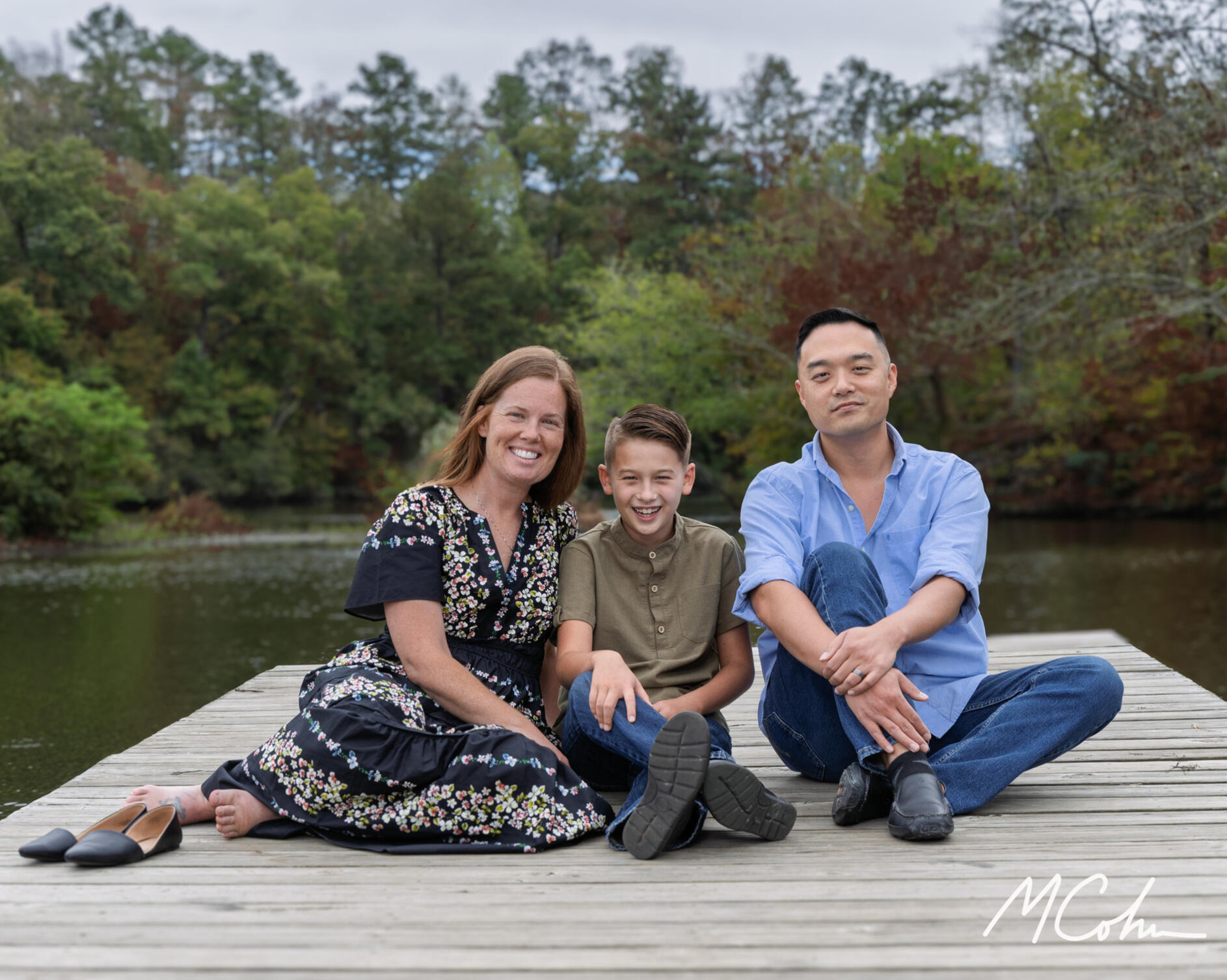 Family on pier Family on pier
