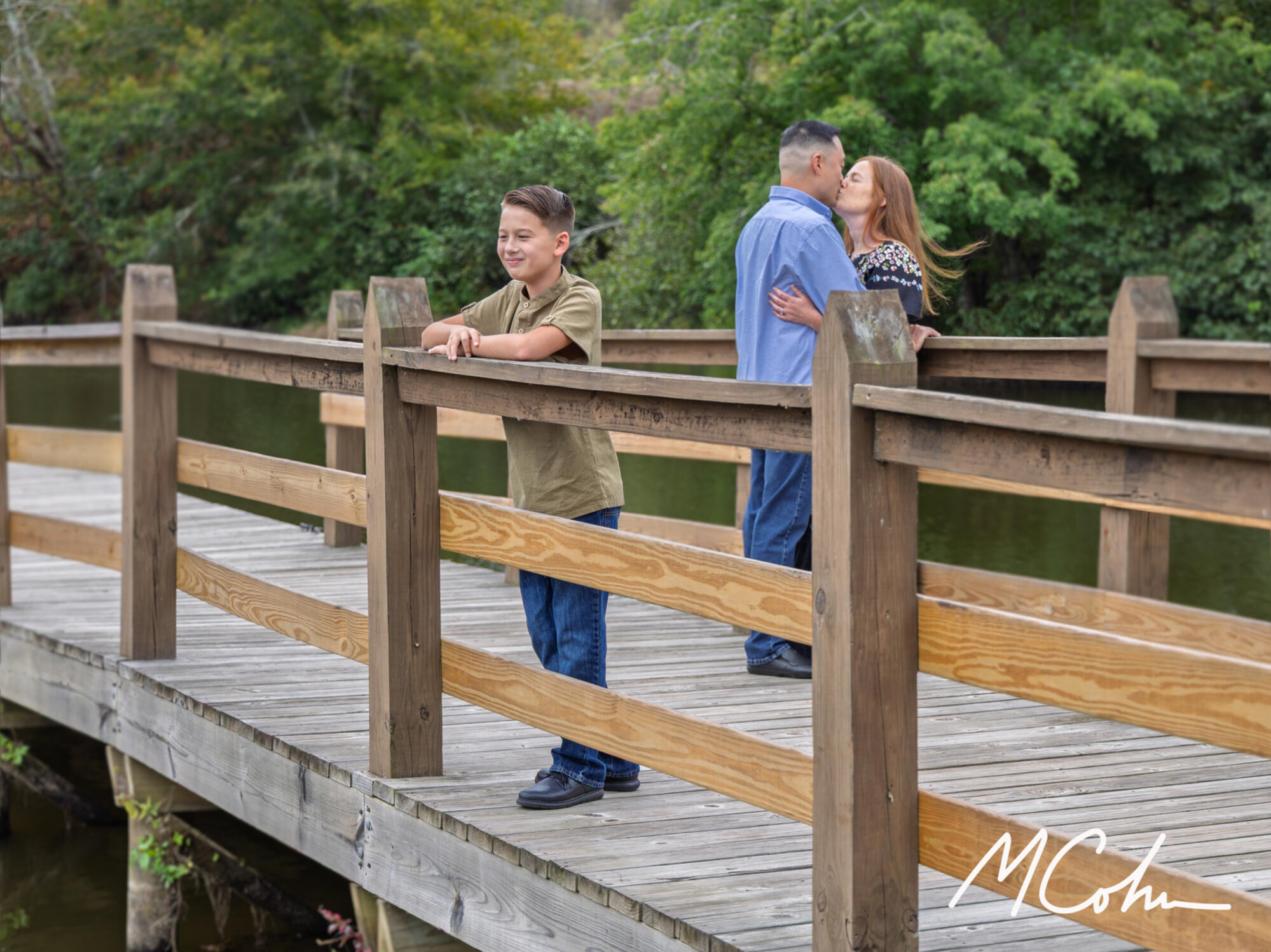 Family on pier Family on pier