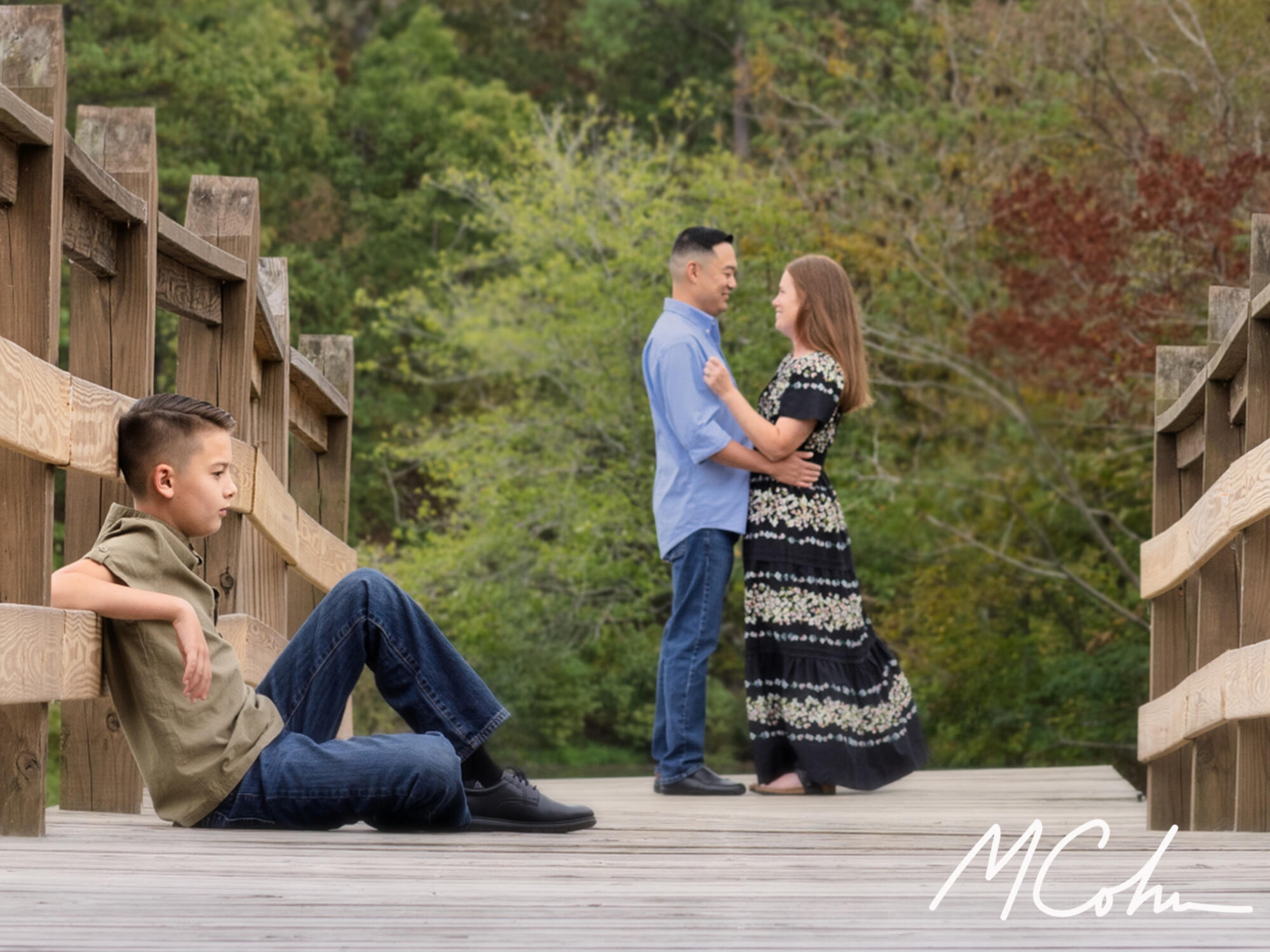 Family on pier Family on pier