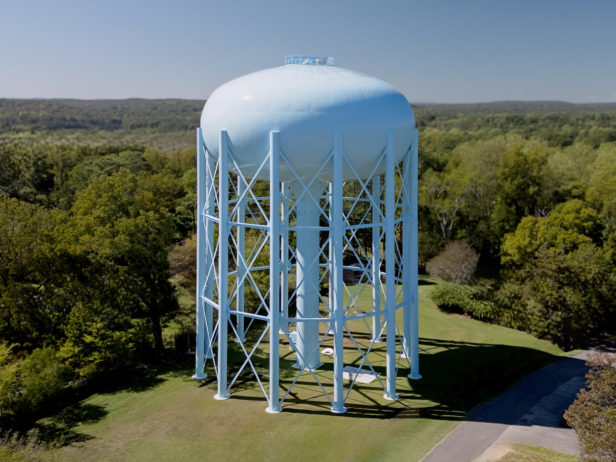 Drone photo of water tank Drone photo of water tank