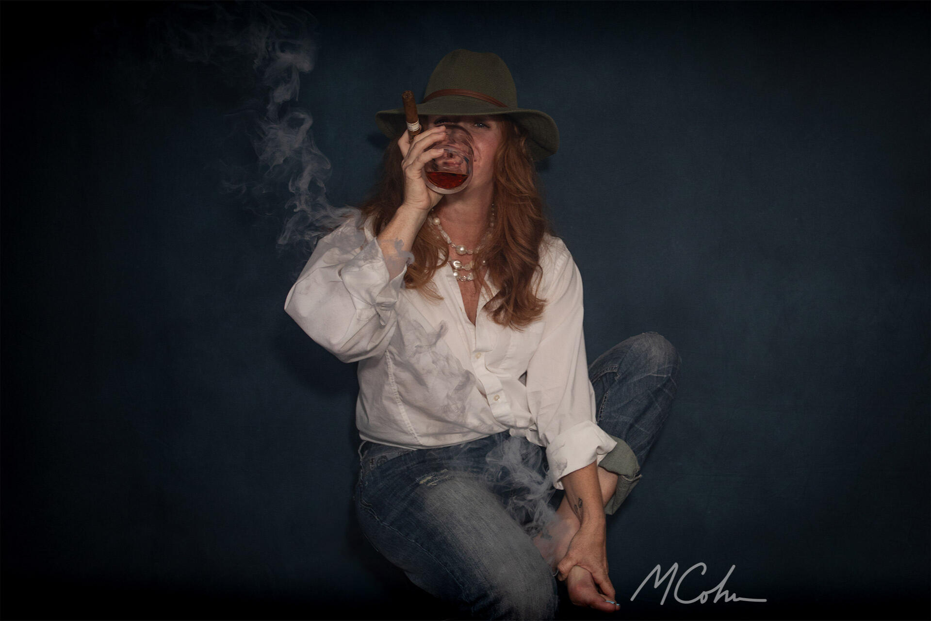 Stephanie with the Cigar Stephanie with the Cigar